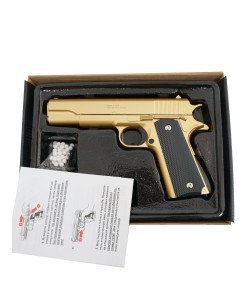 Страйкбольный пистолет Galaxy G.13GD (Colt 1911) золотистый