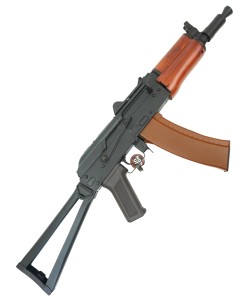 Страйкбольный автомат Cyma АКС-74У, деревянное цевье (CM.035A)