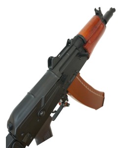 Страйкбольный автомат Cyma АКС-74У, деревянное цевье (CM.035A)
