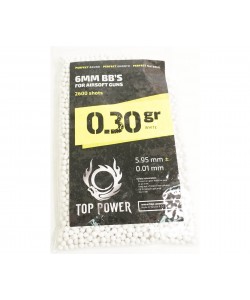 Шары для страйкбола Top Power Precision BB 0,30 г, 2600 штук (H530)