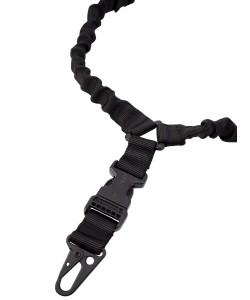 Ремень тактический Wartech TS-106 одноточечный с фастексом, резинка (черный)