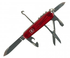 Нож складной Victorinox Climber 1.3703.T (91 мм, полупрозрачный красный)