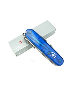 Нож складной Victorinox Huntsman 1.3713.T2 (91 мм, полупрозрачный синий)