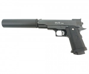 Страйкбольный пистолет Galaxy G.10A (Colt 1911 mini) с глушителем