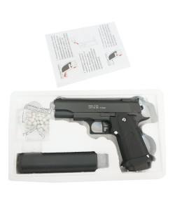 Страйкбольный пистолет Galaxy G.10A (Colt 1911 mini) с глушителем