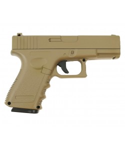 Страйкбольный пистолет Galaxy G.15D (Glock 23) песочный