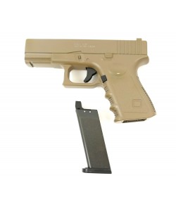 Страйкбольный пистолет Galaxy G.15D (Glock 23) песочный