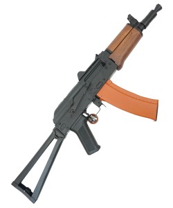 Страйкбольный автомат Cyma АКС-74У, пластик под дерево (CM.035)