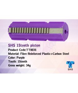 Поршень SHS усиленный со стальной гребенкой, 15 зубов (TT0036)