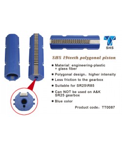 Поршень SHS полнозубый усиленный для SR25/R85, 19 зубов (TT0087)