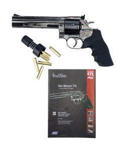 Пневматический револьвер ASG Dan Wesson 715-6 (Dan Wesson 3) Steel Grey (пулевой)