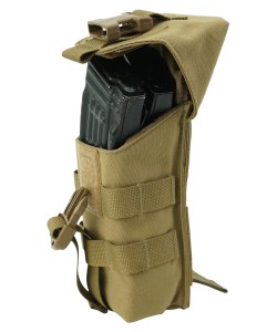 Подсумок Wartech MP-108 «Ратник» под 2 магазина АК-серии, закрытый (койот)