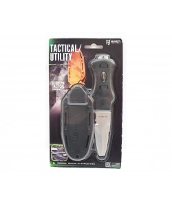 Нож McNETT Tactical, сталь 420, клинок 76,2 мм, скошенный, Black