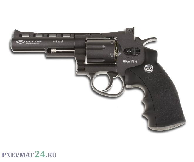 Пневматический револьвер Gletcher SW R4, пулевой (4”)