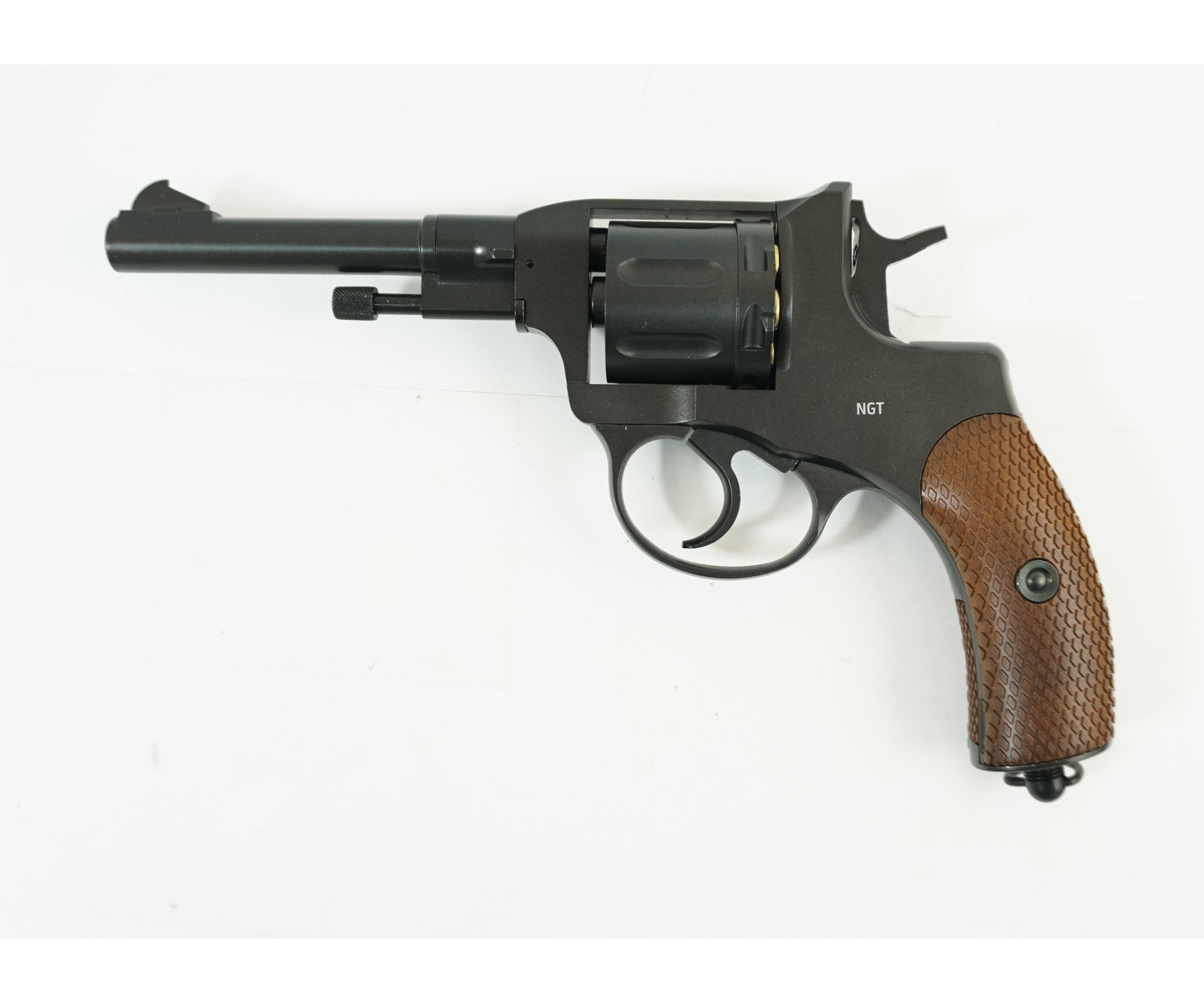 Пневматический револьвер Gletcher NGT Black (Наган) купить! Цена в Москве, СПБ