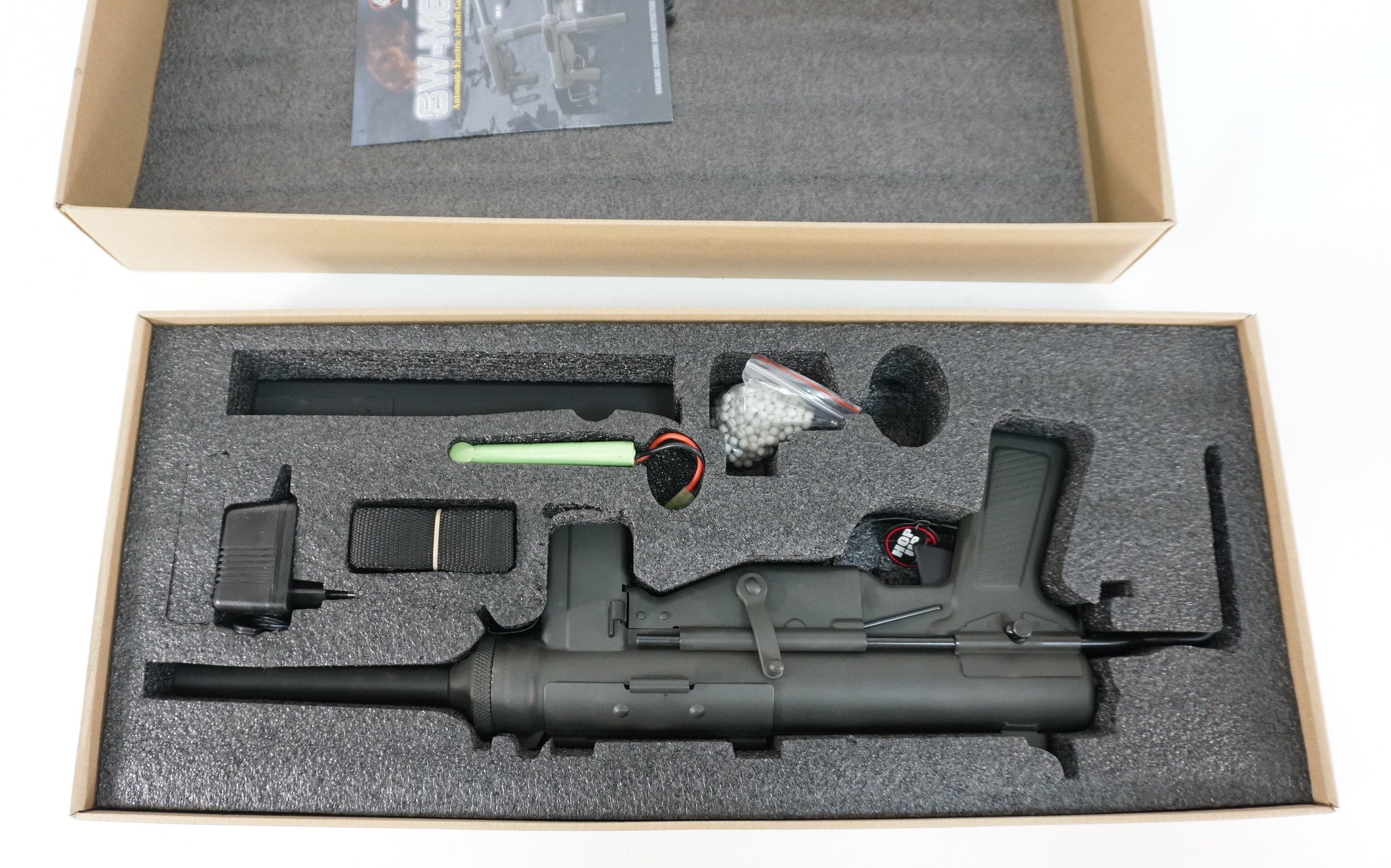 Страйкбольный пистолет-пулемет Snow Wolf M3A2 "Grease gun" EBB (S...