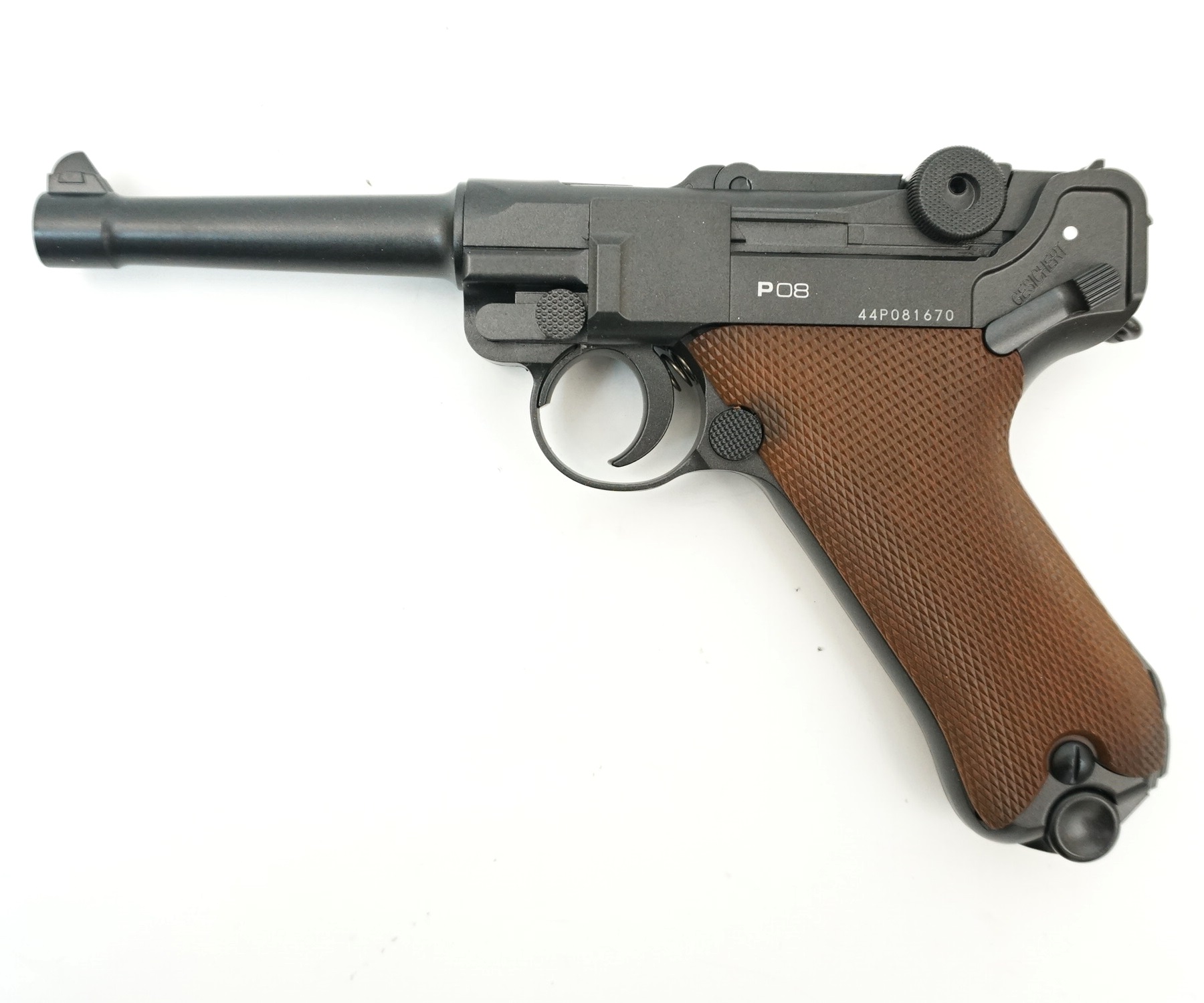 Пневматический пистолет Gletcher P08 (Parabellum) купить! Цена в Москве, СПБ