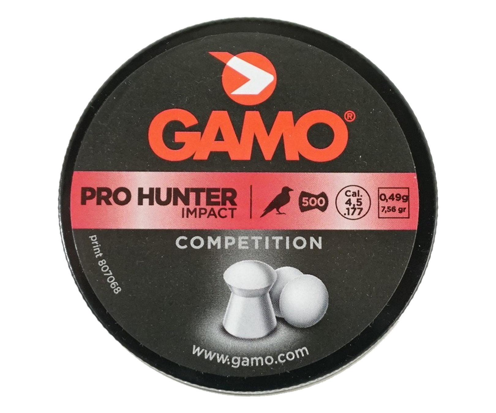 Пули Gamo Pro Hunter 4,5 мм, 0,49 г (500 штук)