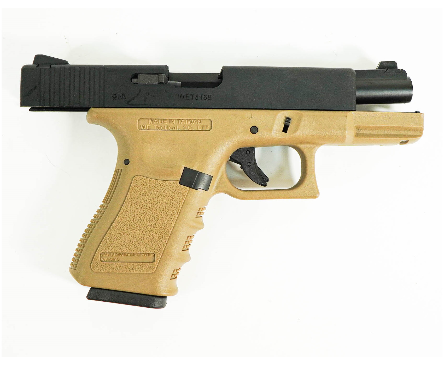 Страйкбольный пистолет WE Glock-23 Gen.3 Tan (WE-G004A-TAN) .