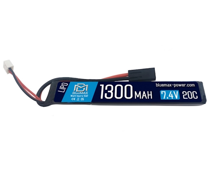 Аккумулятор BlueMAX Li-Po 7.4V 1300mah 20C Stick, 128x21x14 мм