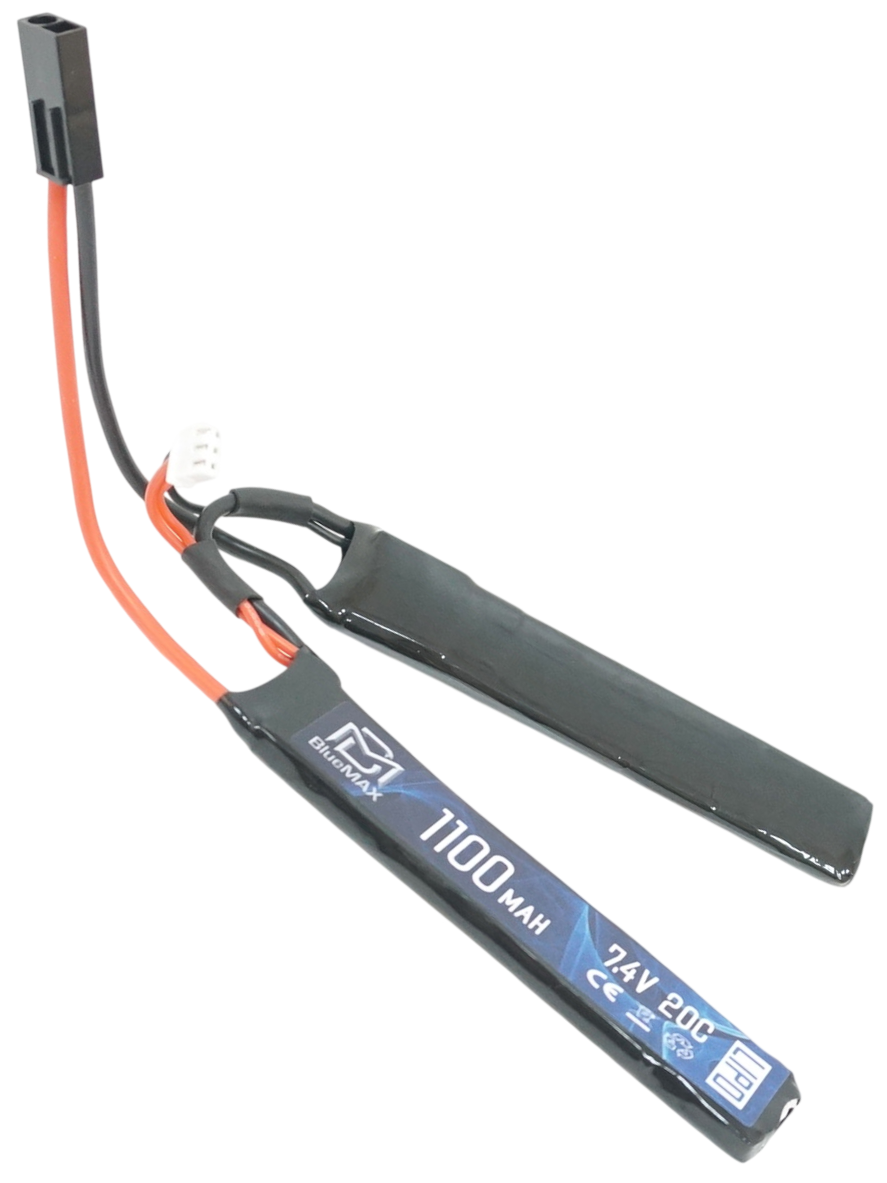 BlueMAX LIPO74V 1100MAH 20C 2X 102X21X5