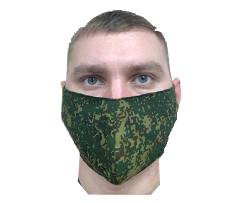 Защитная маска многоразовая 2-слойная NS Green Pixel (10 шт.)