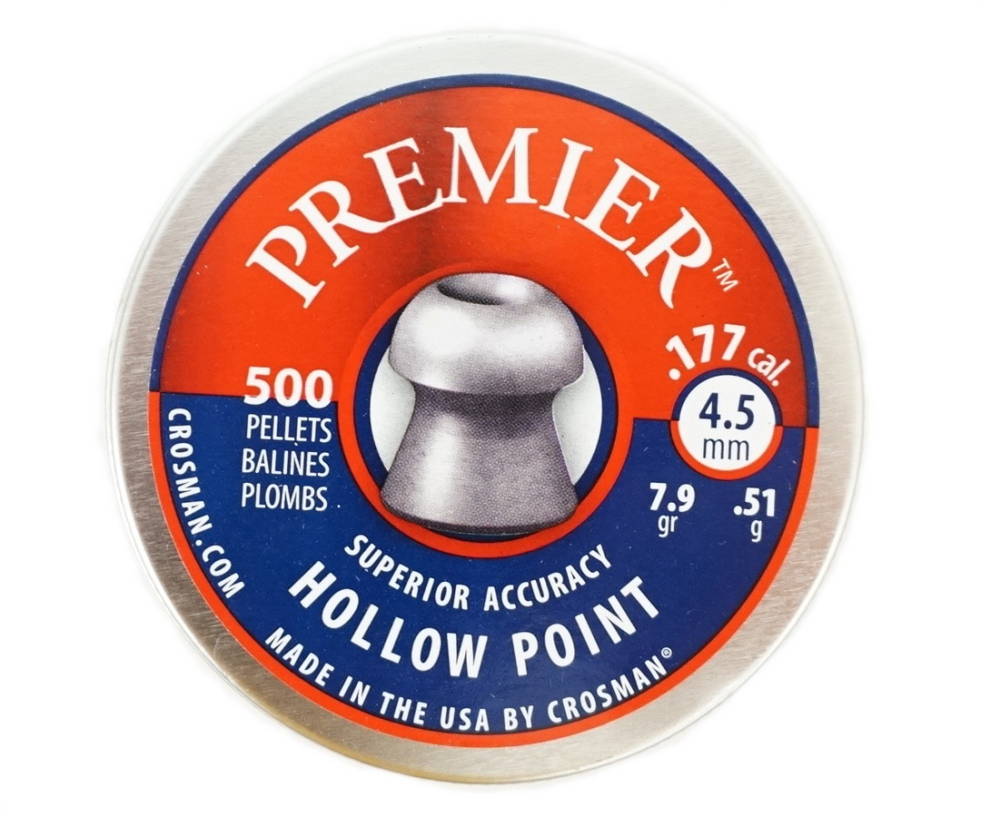 Пули Crosman Premier Hollow Point 4,5 мм, 0,51 г (500 штук)