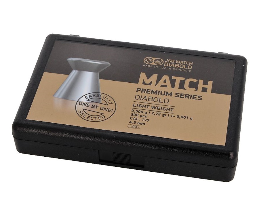 Пули JSB Match Premium Light 4,5 мм, 0,475 г (200 штук)