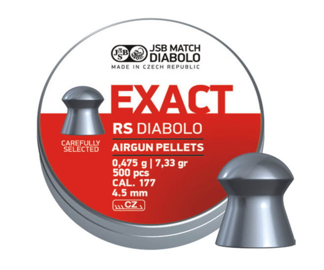 Пули JSB Exact RS Diabolo 4,5 мм, 0,475 г (500 штук)