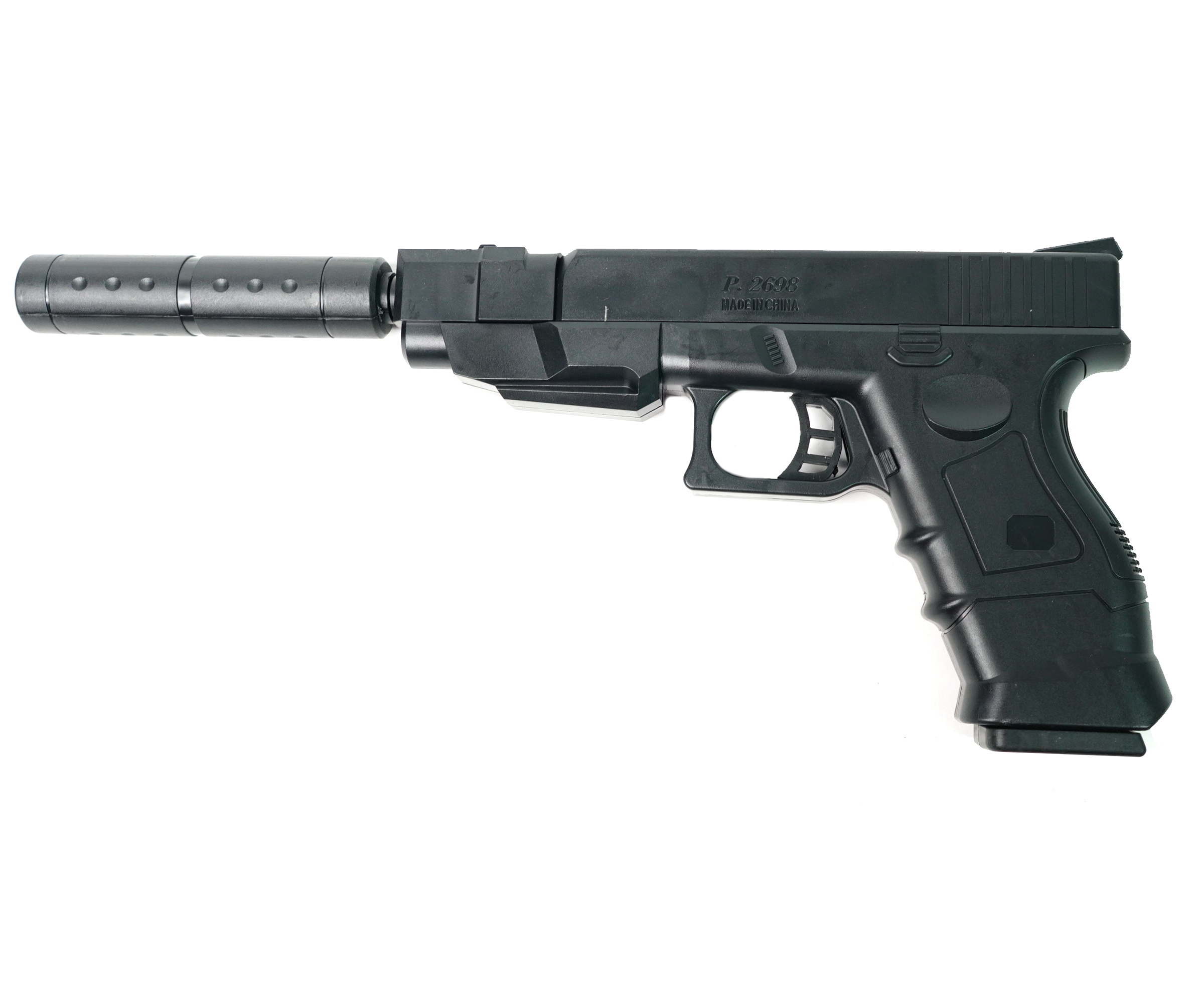 Игрушечный пистолет Shantou B01504 (пластик, 6 мм, глушитель)