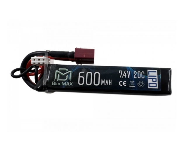 Аккумулятор BlueMAX Li-Po 7.4V 600mah 20C (PDW) w/ Deans
