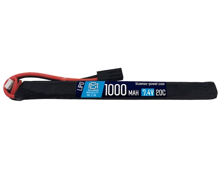 Аккумулятор BlueMAX Li-Po 7.4V 1000mah 20C AK Thin Stick, 169x15x10 мм