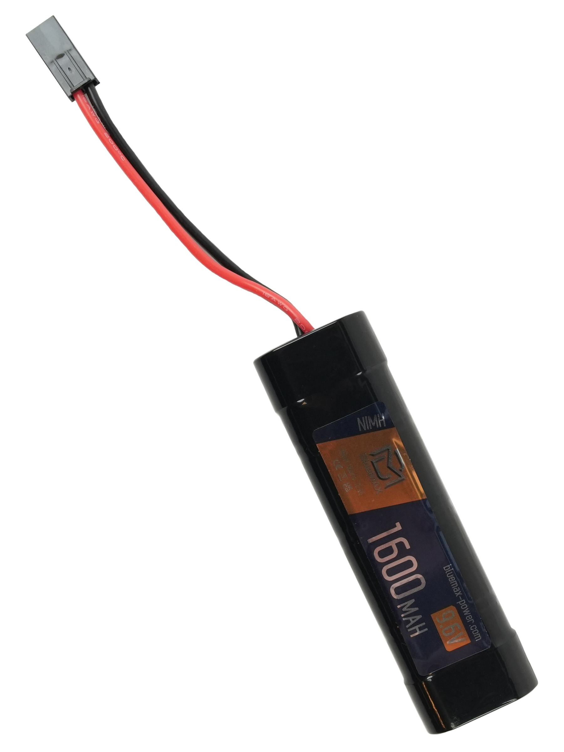 Аккумулятор BlueMAX NiMH 9.6V 1600mah Small Type, 122x35x18 мм