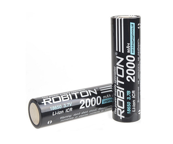 Аккумулятор Robiton 2000 mAh Li-ion 18650 (2 шт.)