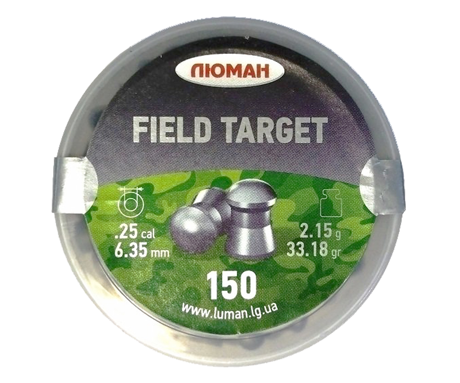 Пули «Люман» Field Target 6,35 мм, 2,15 г (150 штук)
