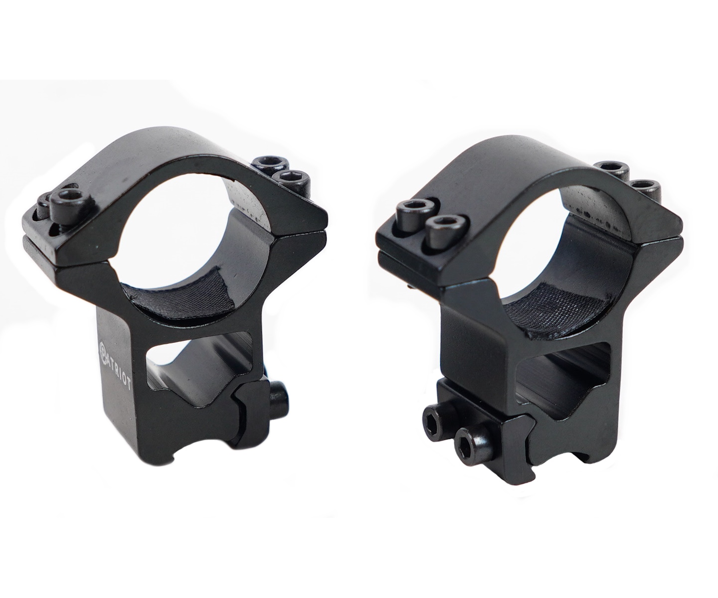 Кольца 25,4 мм Patriot на «ласточкин хвост» (высокие H=21 мм, облегченные, блистер)