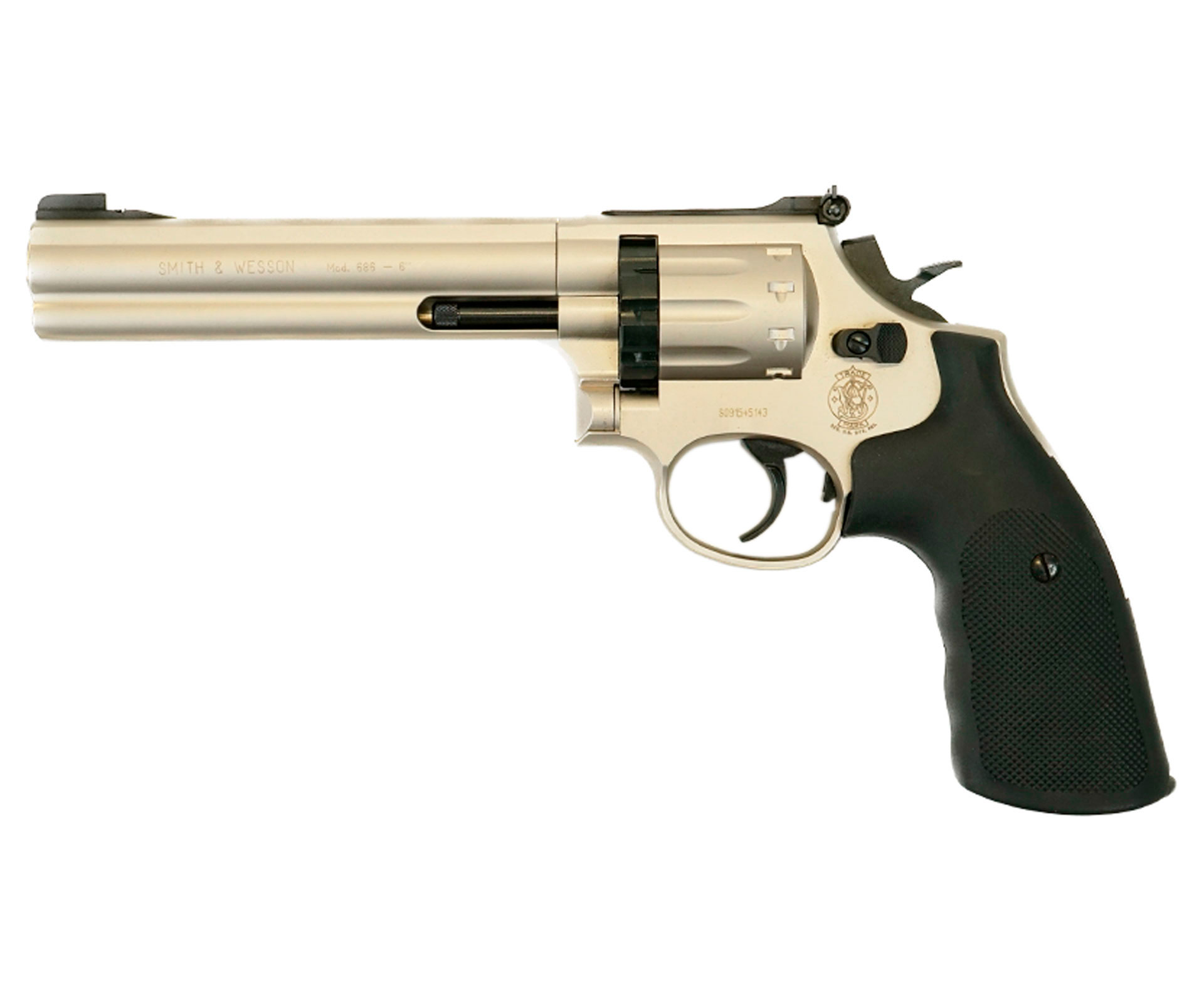 |Б/у| Пневматический револьвер Umarex Smith & Wesson 686 6” Nickel (№ 448.00.02/448.00.14-82-ком)