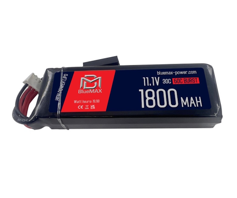 Аккумулятор BlueMAX Li-Po 11.1V 1800mah 30C Brick, 103x34x21 мм
