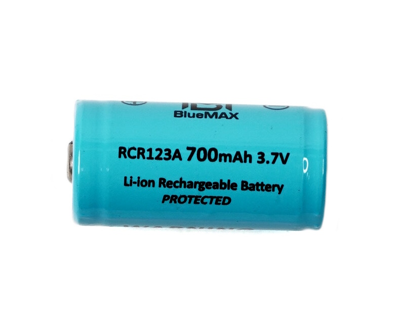 Аккумулятор BlueMAX Li-Ion Battery 16340 (RCR123A) 3.7V 700mah Protected