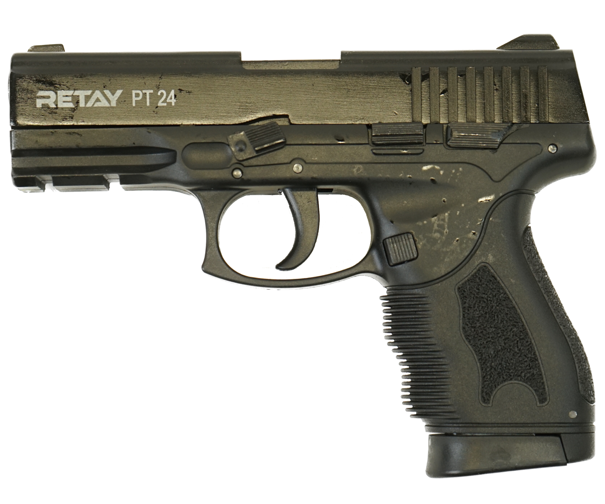 |Уценка| Охолощенный СХП пистолет Retay PT24 (Taurus) 9mm P.A.K (№ 00186065-405-УЦ)