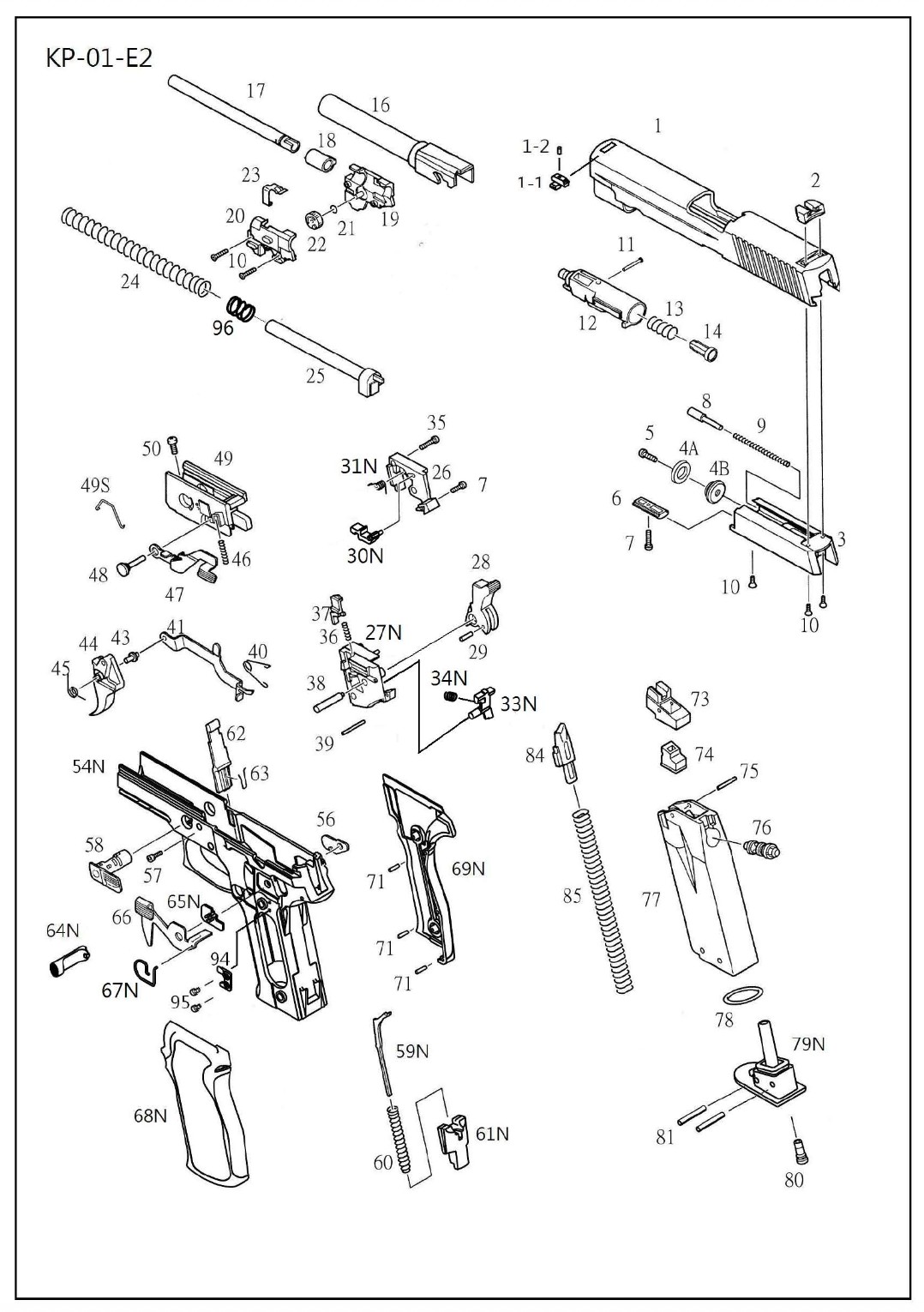 KJW KP-01 крышка магазина СО2 (Part 92)
