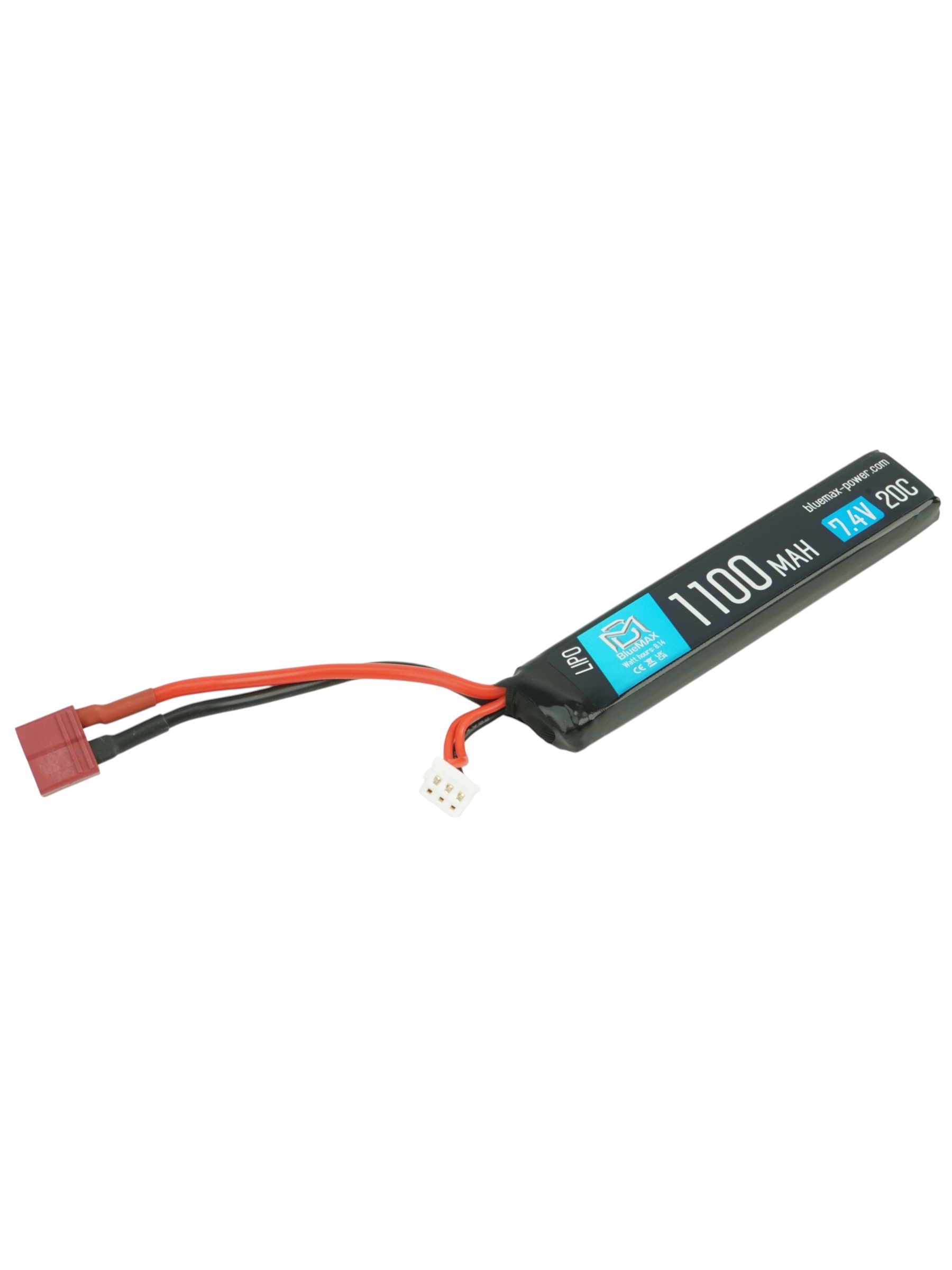 Аккумулятор BlueMAX Li-Po 7.4V 1100mah 20C Stick w/ Deans (T-type)