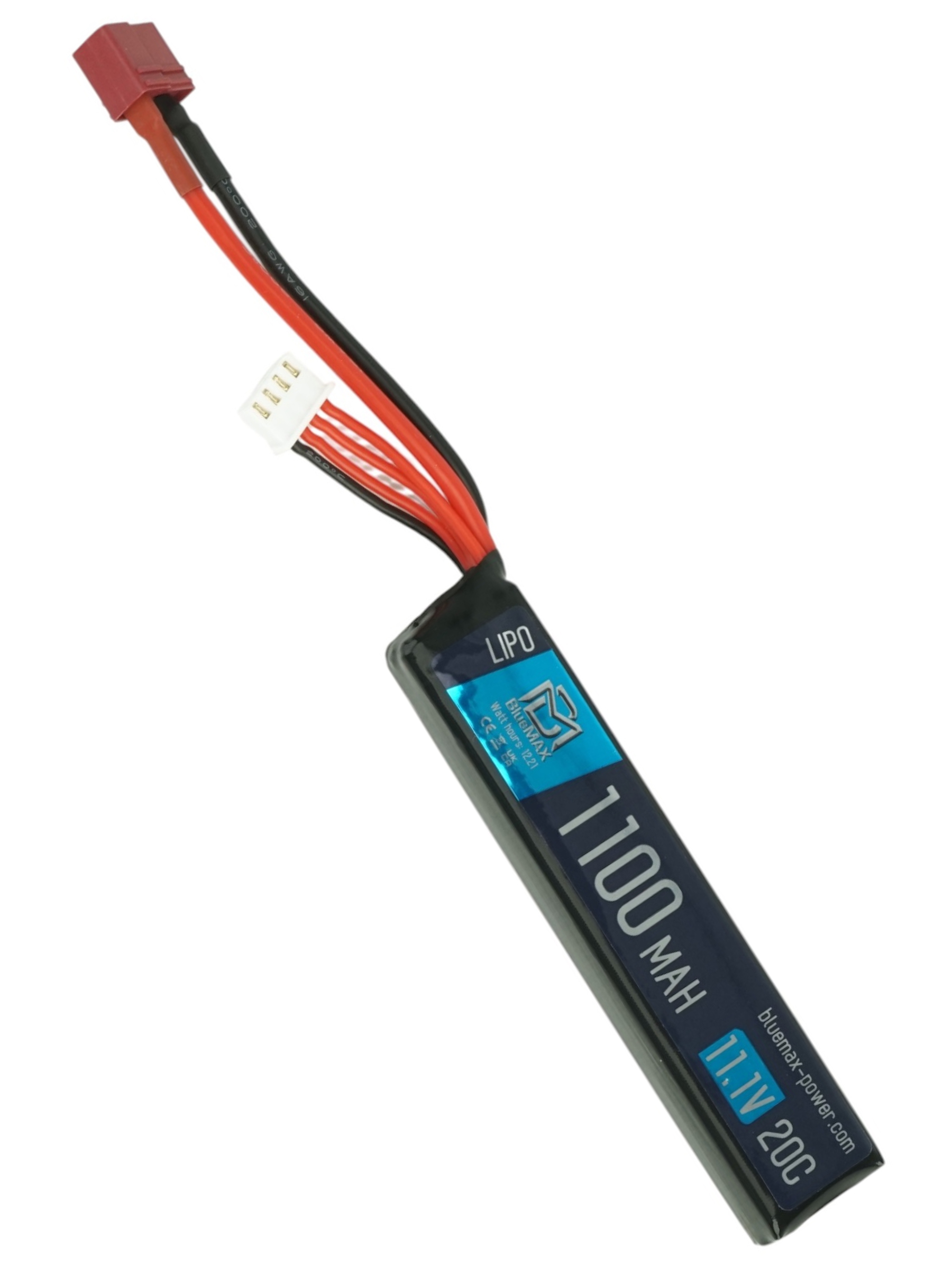Аккумулятор BlueMAX Li-Po 11.1V 1100mah 20C Stick w/ Deans (T-type)