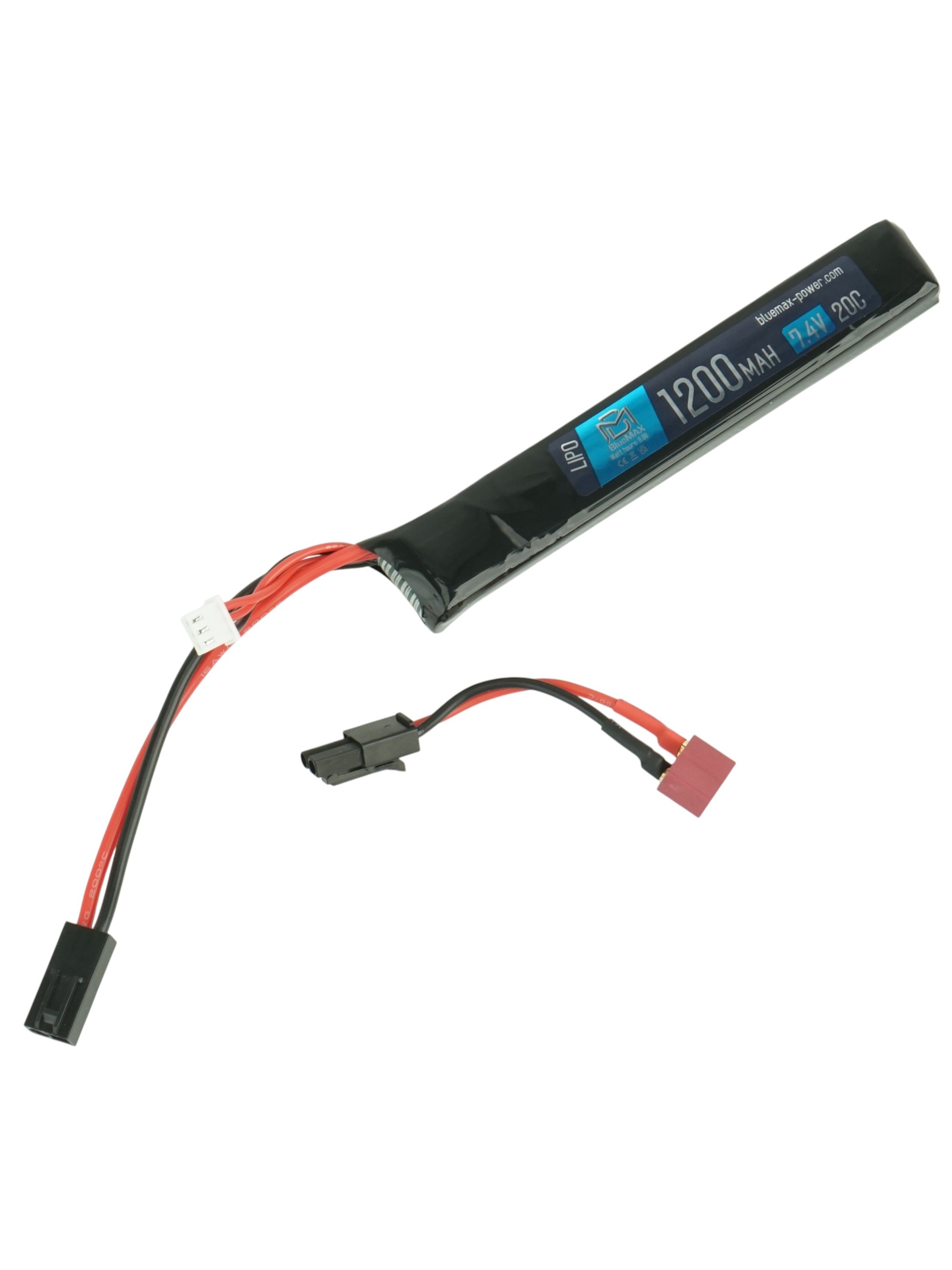 Аккумулятор BlueMAX Li-Po 7.4V 1200mah 20C Stick w/ Deans (T-type)