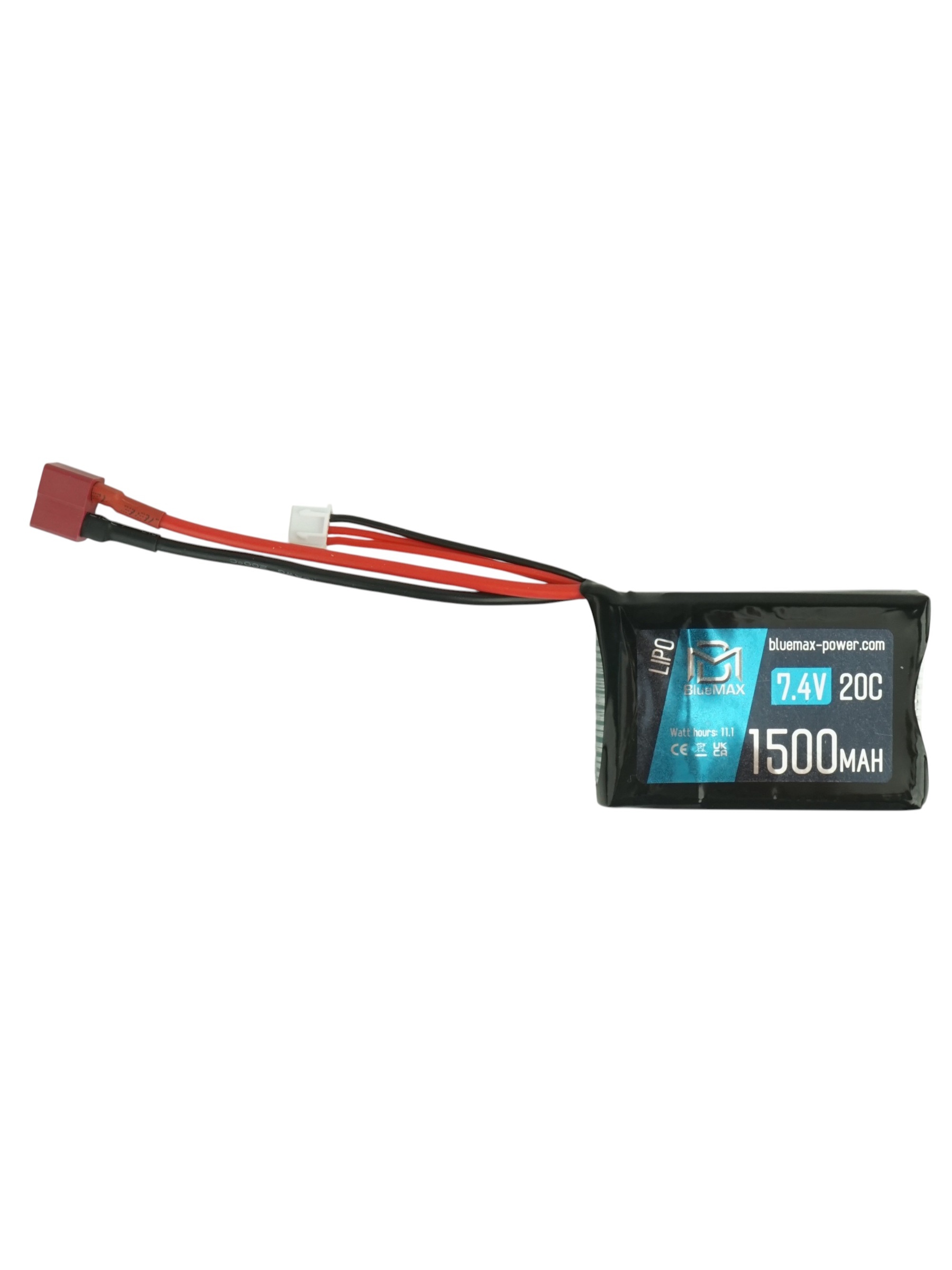 Аккумулятор BlueMAX Li-Po 7.4V 1500mah 20C PEQ/AN-15 w/ Deans (T-type)