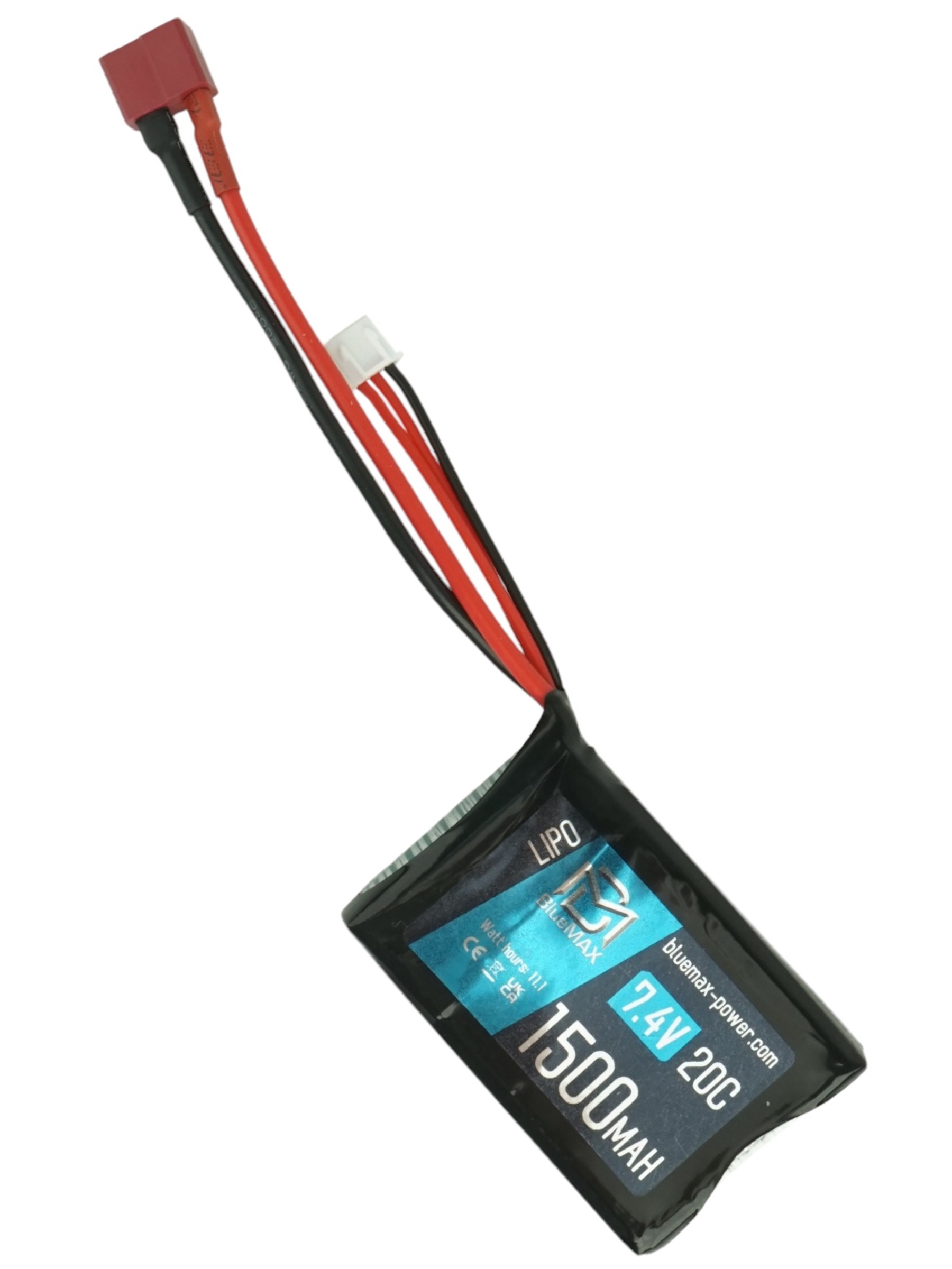 Аккумулятор BlueMAX Li-Po 7.4V 1500mah 20C PEQ/AN-15 w/ Deans (T-type)