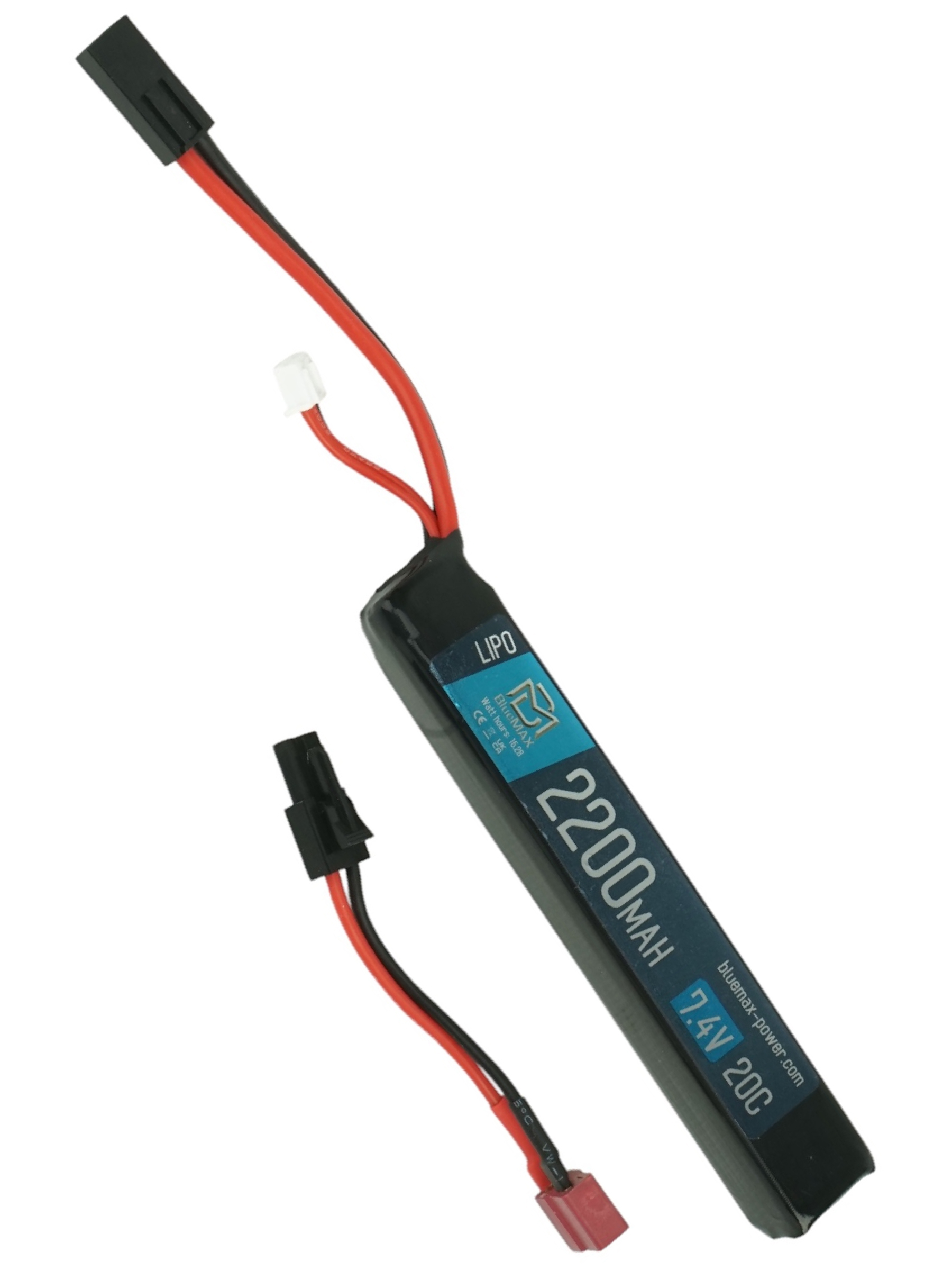 Аккумулятор BlueMAX Li-Po 7.4V 2200mah 20C Stick w/ Deans (T-type)