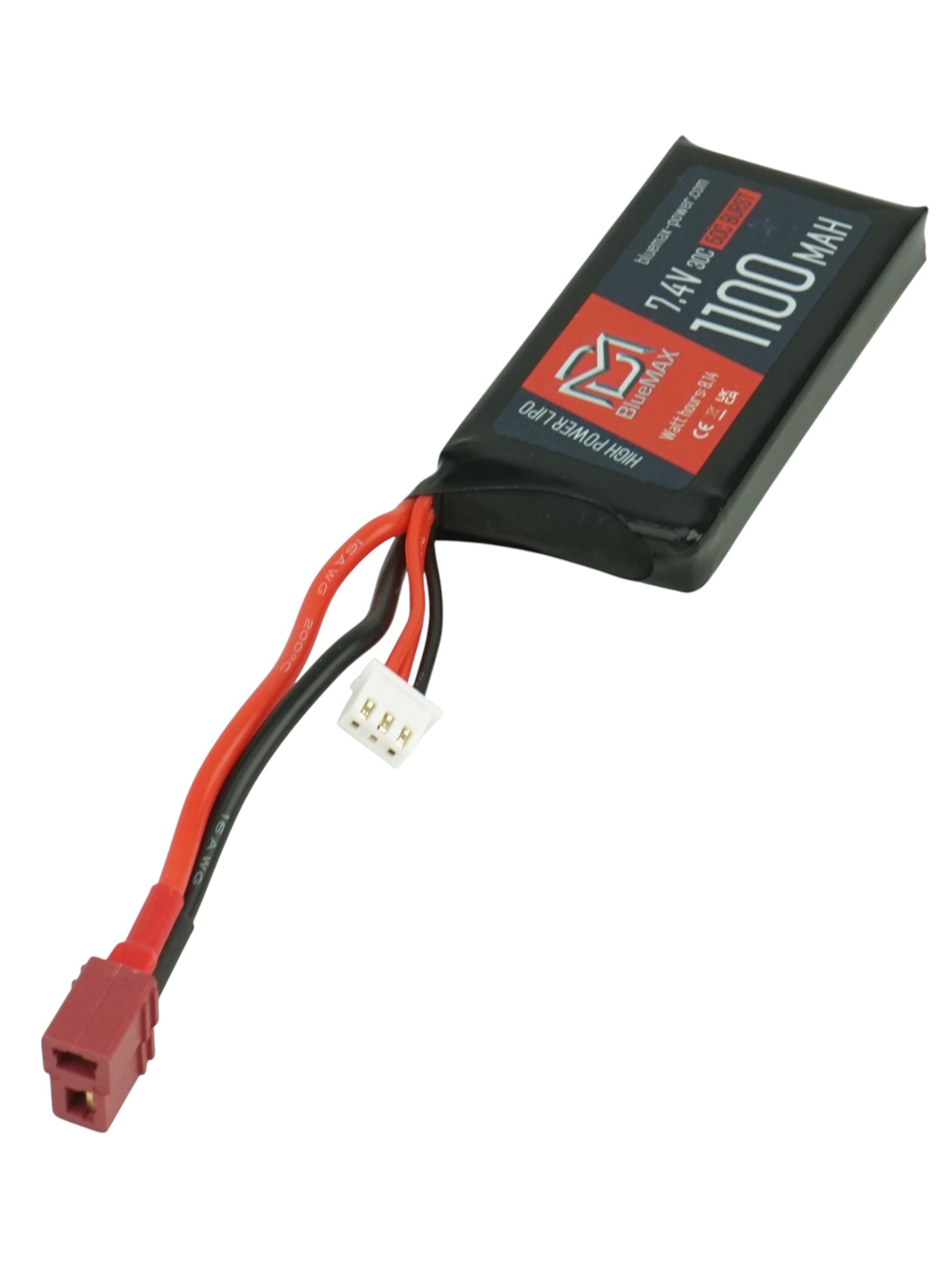 Аккумулятор BlueMAX Li-Po 7.4V 1100mah 30C mini Brick w/ Deans (T-type)
