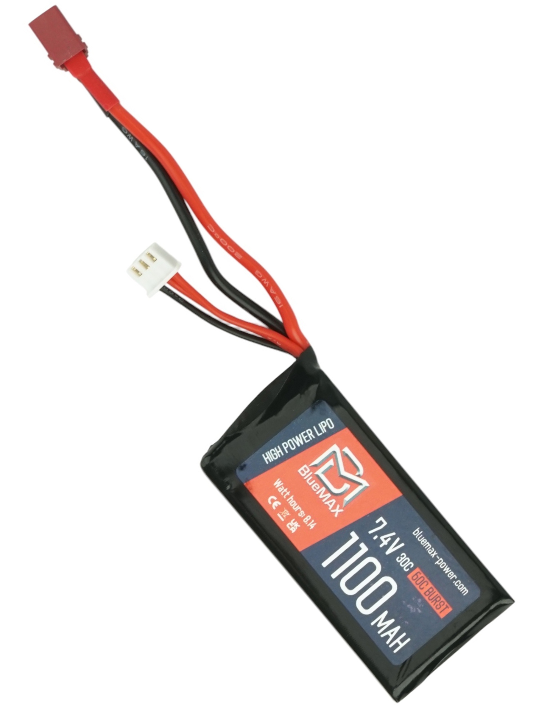 BlueMAX LIPO74V 1100MAH 30C MINI TCONNECTOR