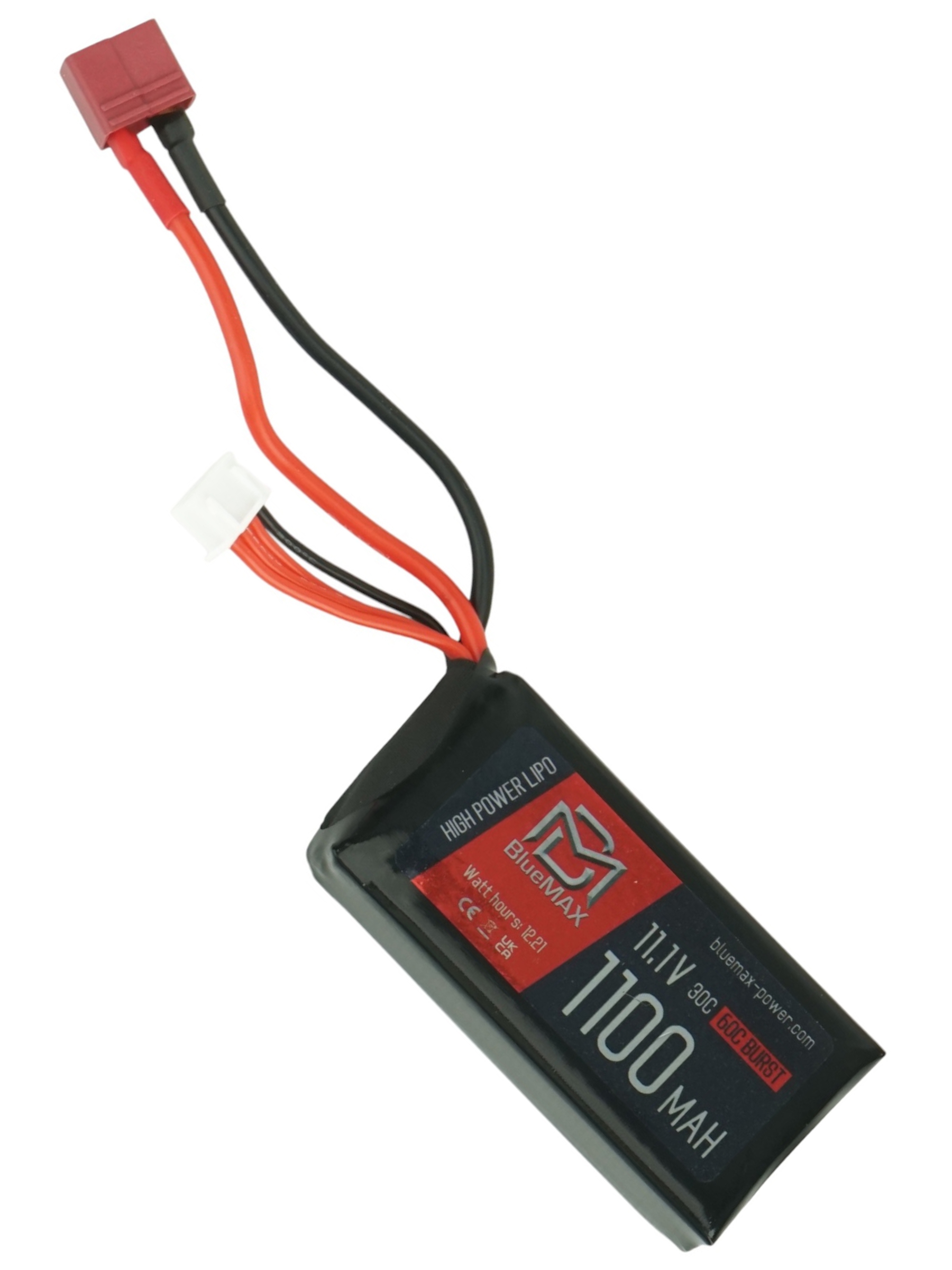 BlueMAX LIPO111V 1100MAH 30C MINI TCONNECTOR